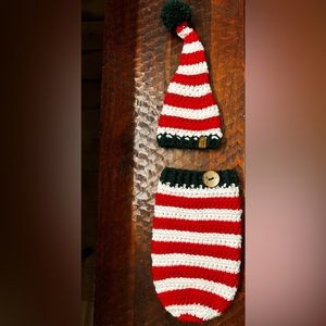 Santa Sack with Elf Hat, Baby/ Newborn pictures